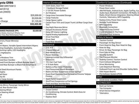 Used 2024 Toyota GR86 w/ Performance Package RWD image 10