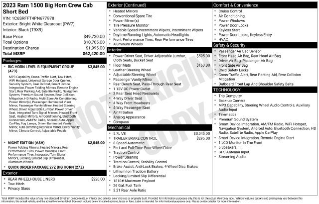 Used 2023 RAM 1500 Big Horn AWD/4WD image 2