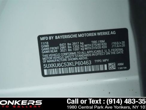 Used 2019 BMW X6 xDrive50i w/ M Sport Package image 57