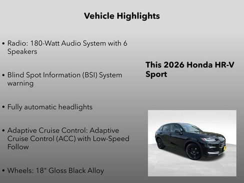 New 2026 Honda HR-V Sport image 5