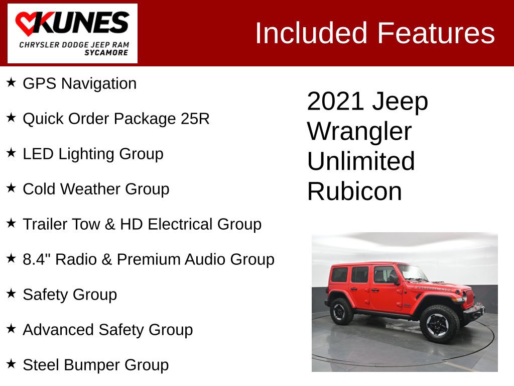 Used 2021 Jeep Wrangler Unlimited Rubicon AWD/4WD image 3