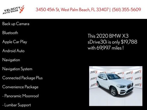 Used 2020 BMW X3 sDrive30i w/ Convenience Package RWD image 23