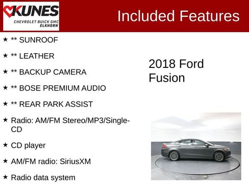 Used 2018 Ford Fusion Titanium AWD/4WD image 2