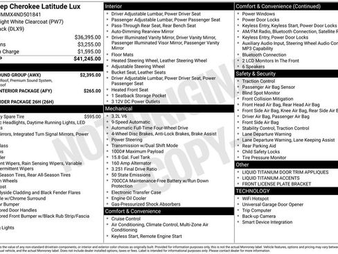 Used 2022 Jeep Cherokee Latitude Lux w/ Sun & Sound Group AWD/4WD image 3
