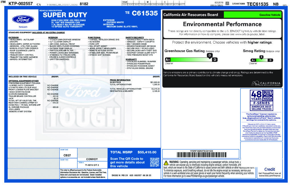 New 2026 Ford F350 XL w/ XL Chrome Package RWD image 2