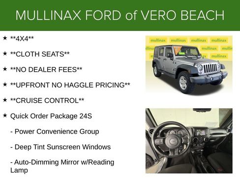 Used 2016 Jeep Wrangler Unlimited Sport w/ Quick Order Package 24S AWD/4WD image 5