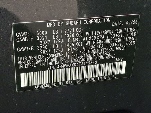 New 2026 Subaru Ascent Touring AWD/4WD image 11