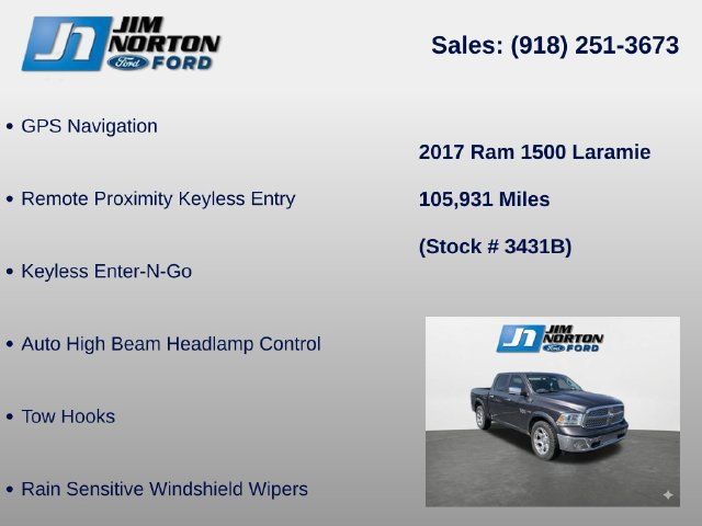 Used 2017 RAM 1500 Laramie w/ Convenience Group AWD/4WD image 11