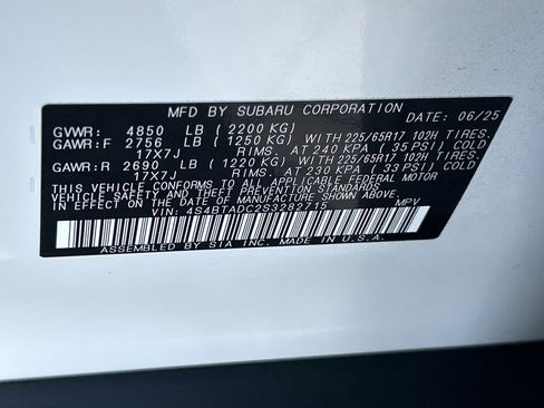 Certified 2025 Subaru Outback Premium w/ Popular Package #1A image 31