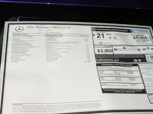 New 2026 Mercedes-Benz AMG GT 43 image 19