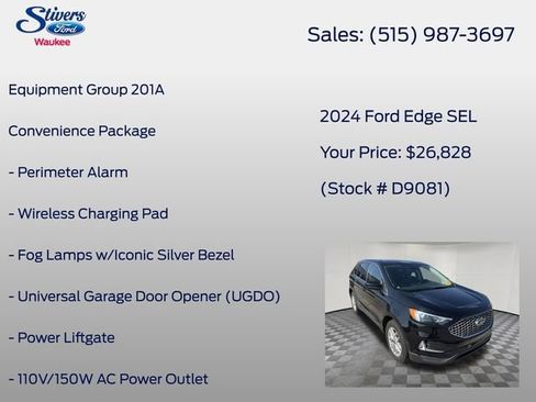 Used 2024 Ford Edge SEL w/ Convenience Package AWD/4WD image 8