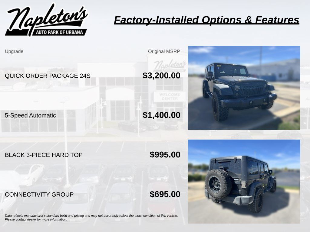 Used 2017 Jeep Wrangler Unlimited Sport w/ Quick Order Package 24S AWD/4WD image 4