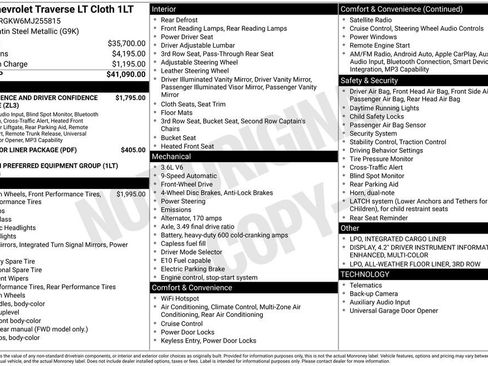 Used 2021 Chevrolet Traverse LT FWD image 20