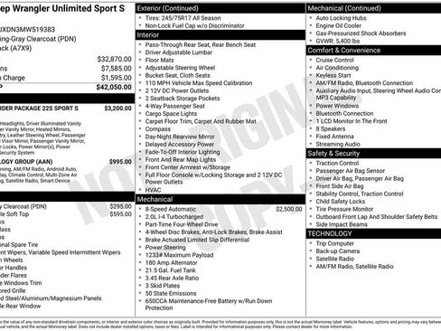 Used 2021 Jeep Wrangler Unlimited Sport AWD/4WD image 34