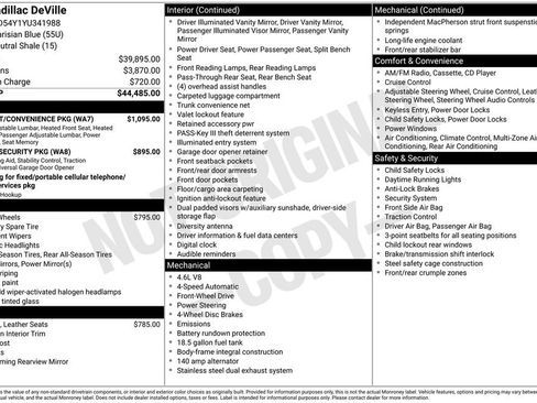 Used 2000 Cadillac De Ville w/ Comfort/Convenience Pkg image 19