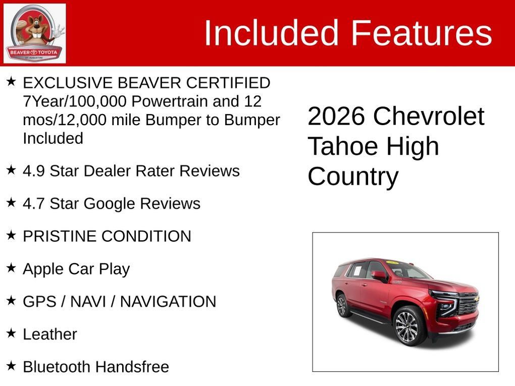Used 2026 Chevrolet Tahoe High Country RWD image 4
