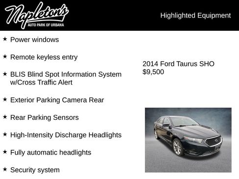 Used 2014 Ford Taurus SHO w/ Equipment Group 401A image 6