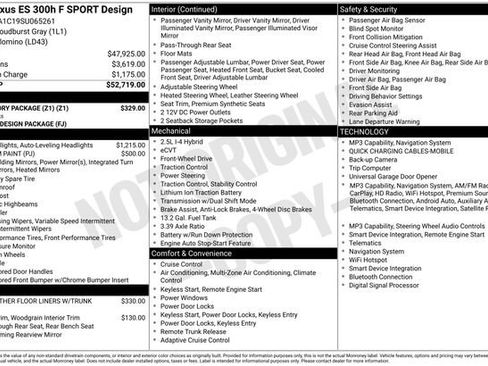Used 2025 Lexus ES 300h F Sport w/ Accessory Package (Z1) FWD image 13