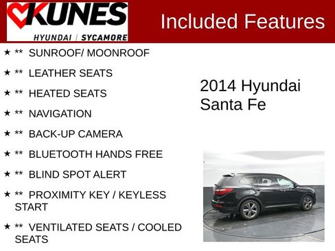 Used 2014 Hyundai Santa Fe Limited w/ Ultimate Package 07 image 2