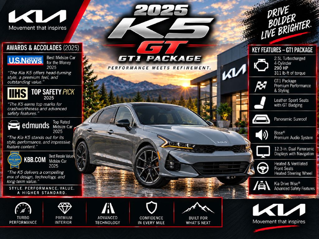 Used 2025 Kia K5 GT w/ GT1 Package FWD image 2