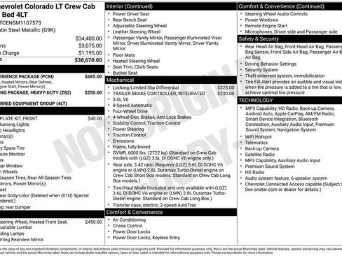 Used 2021 Chevrolet Colorado LT w/ LT Convenience Package AWD/4WD image 2