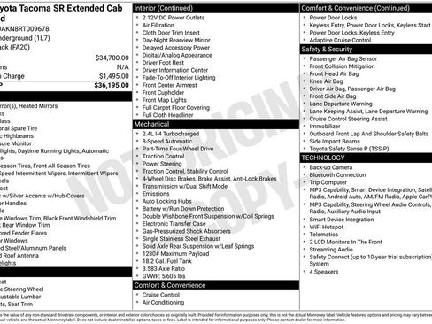 Used 2024 Toyota Tacoma SR AWD/4WD image 3