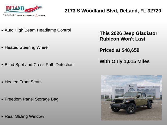 New 2026 Jeep Gladiator Rubicon w/ Safety Group AWD/4WD image 22