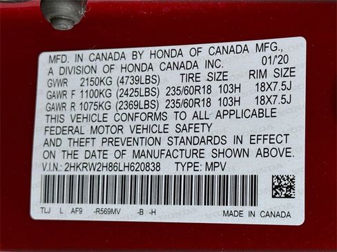 Used 2020 Honda CR-V EX-L image 17
