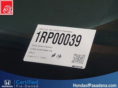 Certified 2026 Honda Odyssey Elite image 38