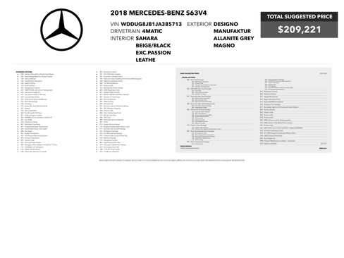 Used 2018 Mercedes-Benz S 63 AMG S 4MATIC Sedan image 4