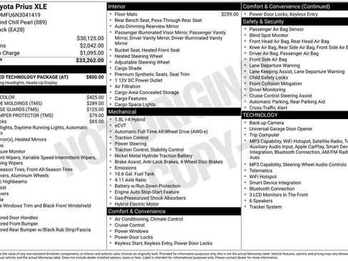 Certified 2022 Toyota Prius XLE w/ Advanced Technology Package AWD/4WD image 21