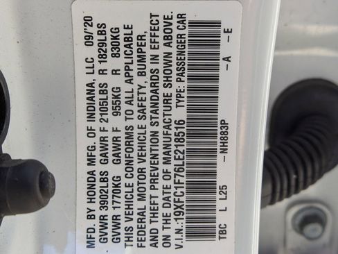 Used 2020 Honda Civic EX-L image 21