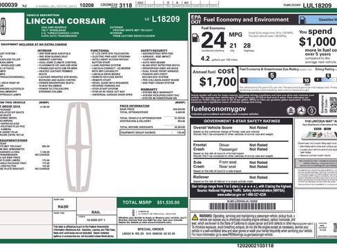 Used 2020 Lincoln Corsair Reserve w/ Equipment Group 201A image 34