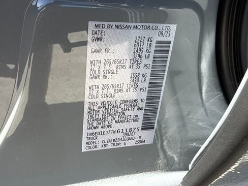 New 2026 Nissan Frontier SV w/ All-Weather Content Package image 31