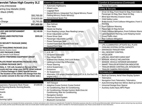 New 2026 Chevrolet Tahoe High Country AWD/4WD image 64