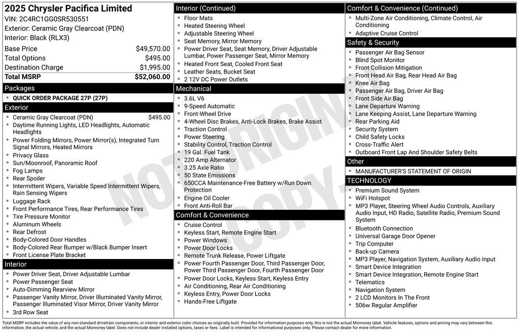 Used 2025 Chrysler Pacifica Limited FWD image 40