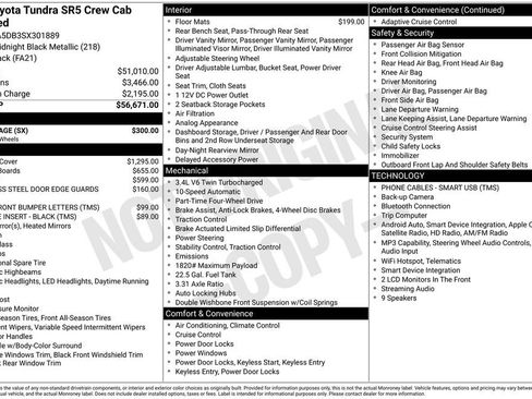 Used 2025 Toyota Tundra SR5 w/ SX Package AWD/4WD image 23