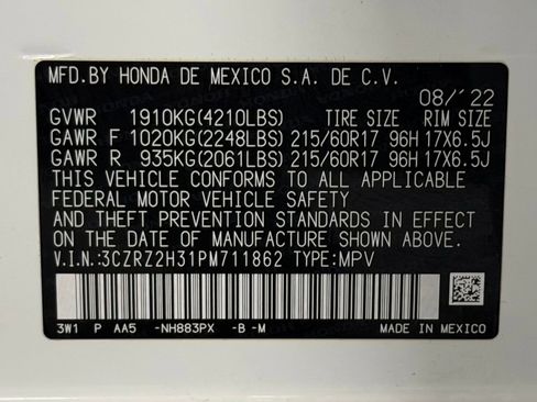 Certified 2023 Honda HR-V LX image 21