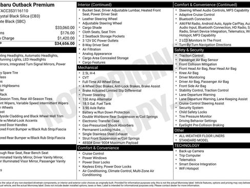 Used 2025 Subaru Outback Premium image 16