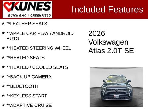 Used 2026 Volkswagen Atlas SE AWD/4WD image 2