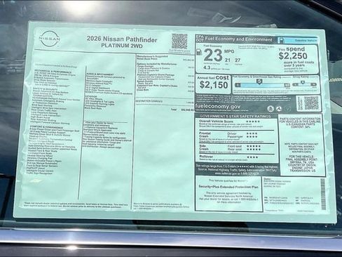 New 2026 Nissan Pathfinder Platinum image 13