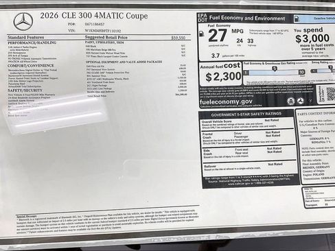 New 2026 Mercedes-Benz CLE 300 4MATIC Coupe image 19