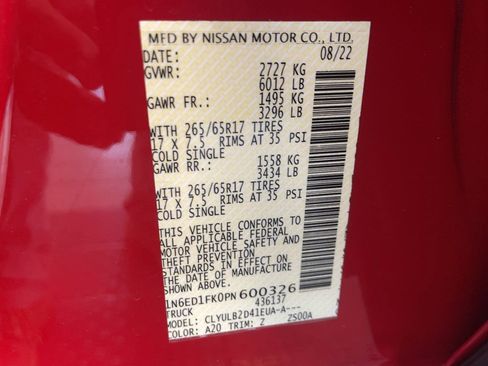 Used 2023 Nissan Frontier SV w/ Technology Package image 8