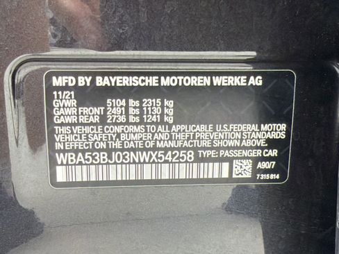 Certified 2022 BMW 540i w/ M Sport Package RWD image 20