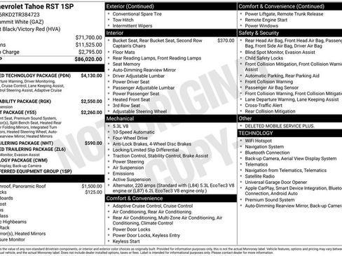 New 2026 Chevrolet Tahoe RST w/ Advanced Technology Package AWD/4WD image 45