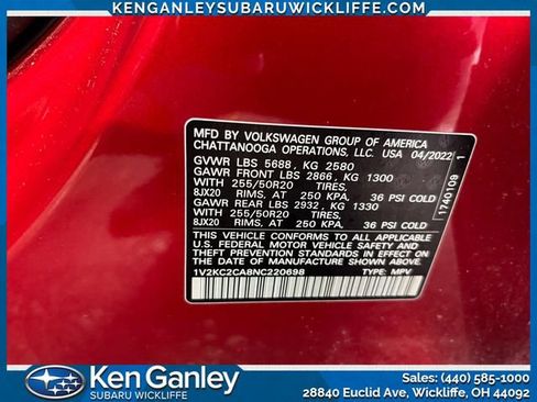 Used 2022 Volkswagen Atlas Cross Sport SE AWD/4WD image 28