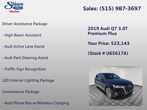 Used 2019 Audi Q7 3.0T Premium Plus w/ Premium Plus Package AWD/4WD image 16