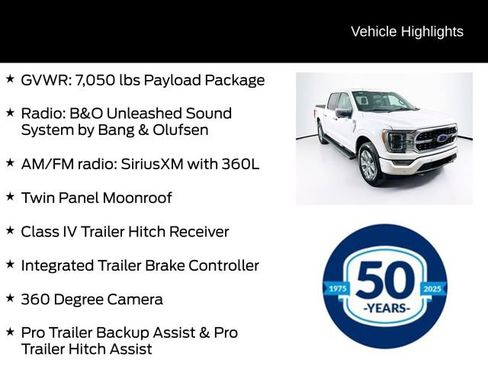Certified 2023 Ford F150 Platinum w/ Equipment Group 701A High image 11