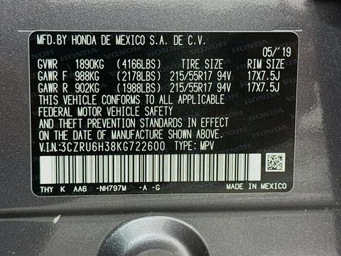 Certified 2019 Honda HR-V LX image 27
