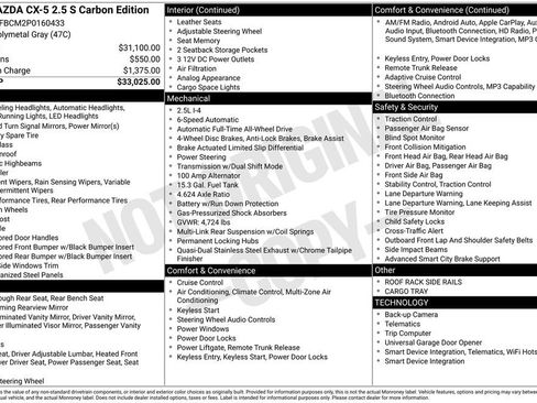 Certified 2023 MAZDA CX-5 Carbon Edition AWD/4WD image 5